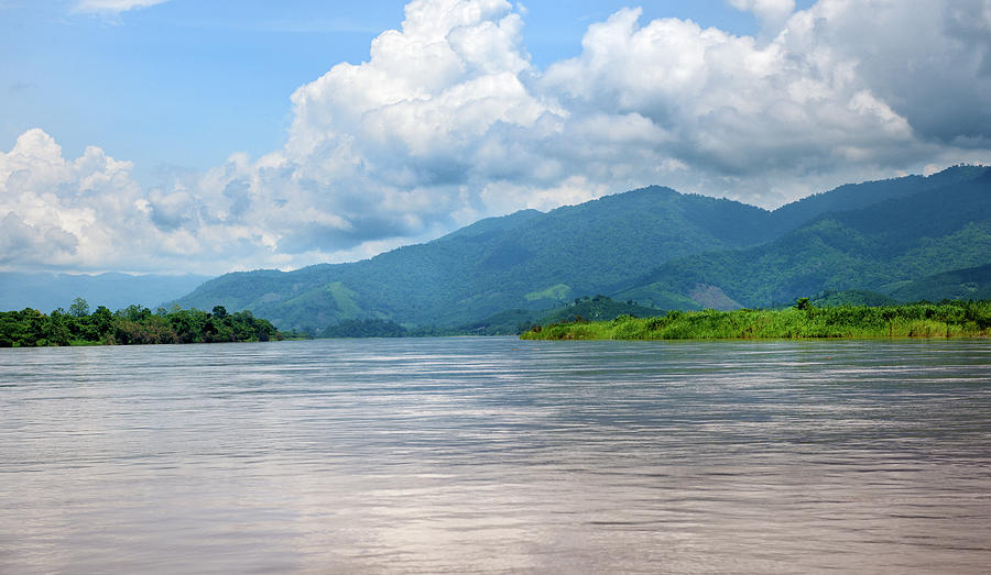 Mekong River At The Golden Triangle Laos Photograph by Pidjoe
