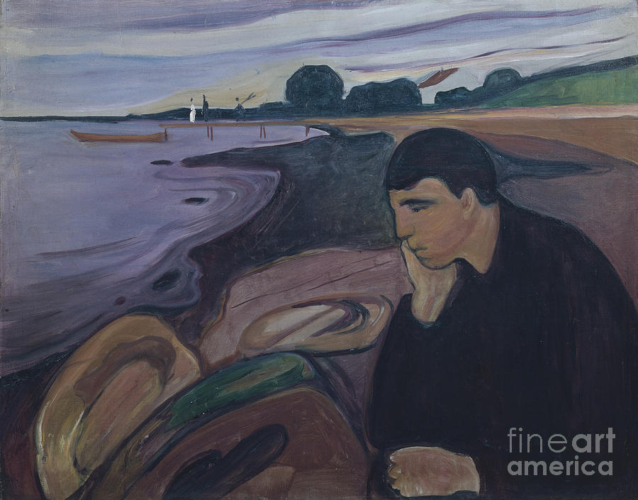 Melancholy Painting by Edvard Munch