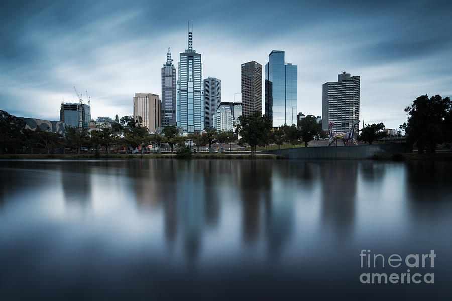 Melbourne skyline reflection Photograph by Matteo Colombo