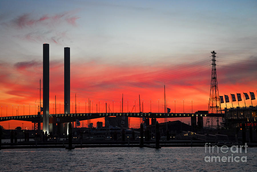Melbourne sunset Photograph by Paul Quinn