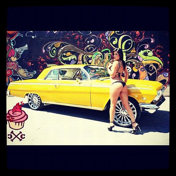 Lowriders Photograph - Mellow Yellow by Bella Cupcake