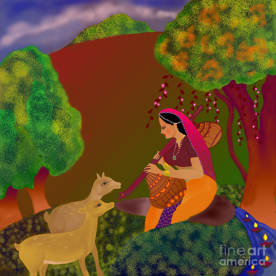 Melodious-Ragamala Digital Art by Latha Gokuldas Panicker