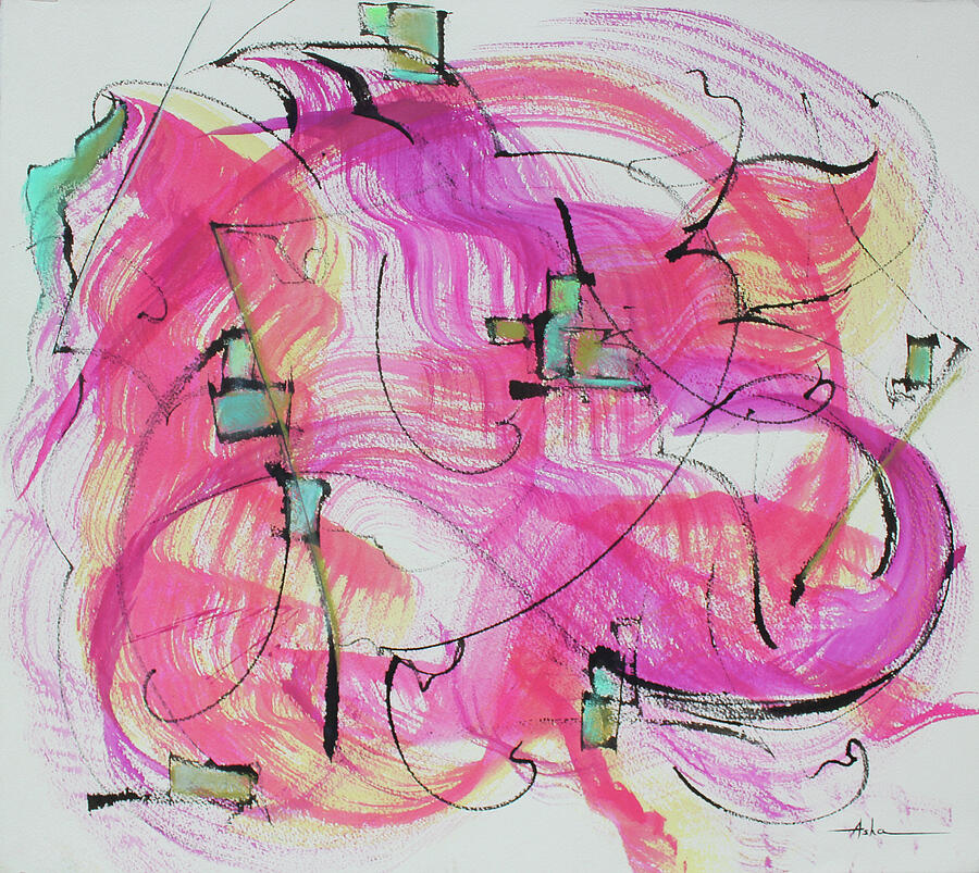 Melody in Magenta   Insight Comes Painting by Asha Carolyn Young
