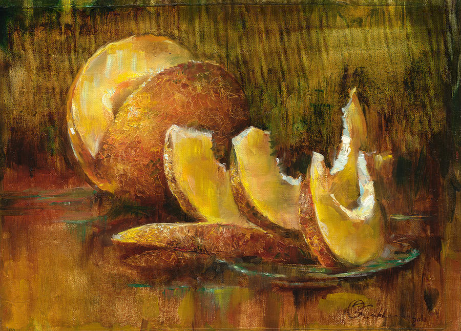 Summer Painting - Melon by Olga Zakharova
