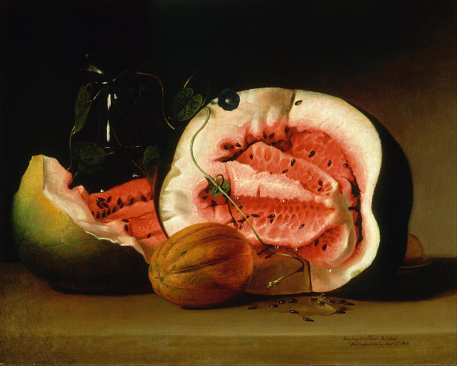 Summer Painting - Melons and Morning Glories by Raphaelle Peale