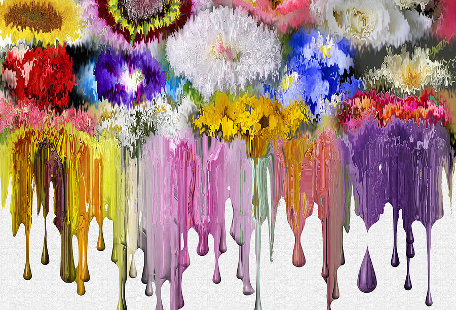 Melting Flowers Digital Art by Nina Bradica