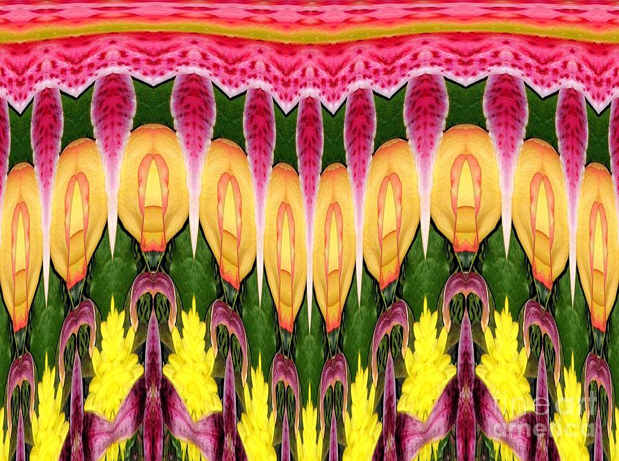Melting Lily and Chrysanthemums Abstract Photograph by Rose Santuci-Sofranko