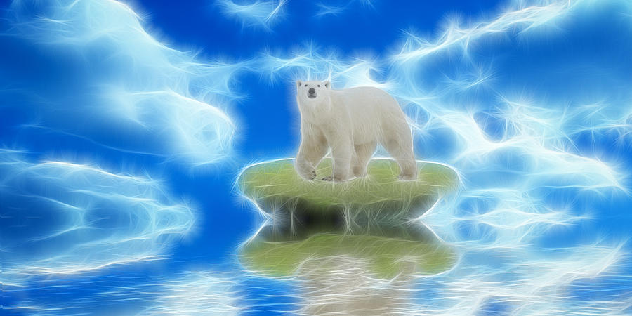 Polar Bear Photograph - Melting Polar Ice  by Sharon Lisa Clarke