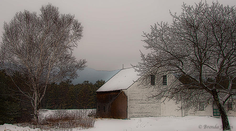 Barn Photograph - Melvin Village Barn by Brenda Jacobs