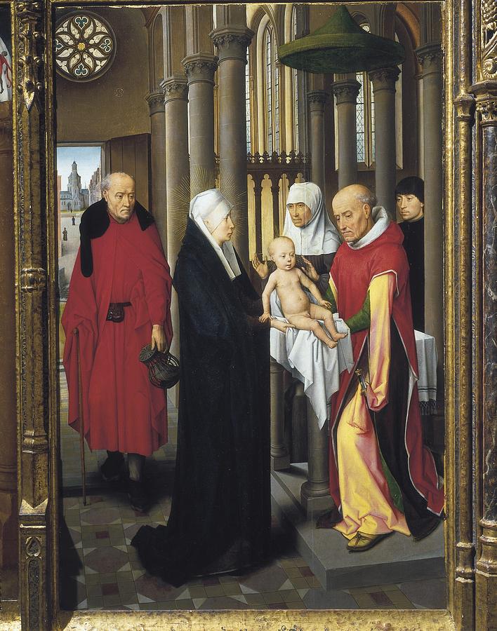 Clothing Photograph - Memling, Hans 1433-1494. Triptych by Everett