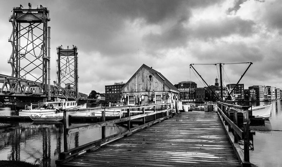 Black And White Photograph - Kittery Lobster Shack by Scott Patterson