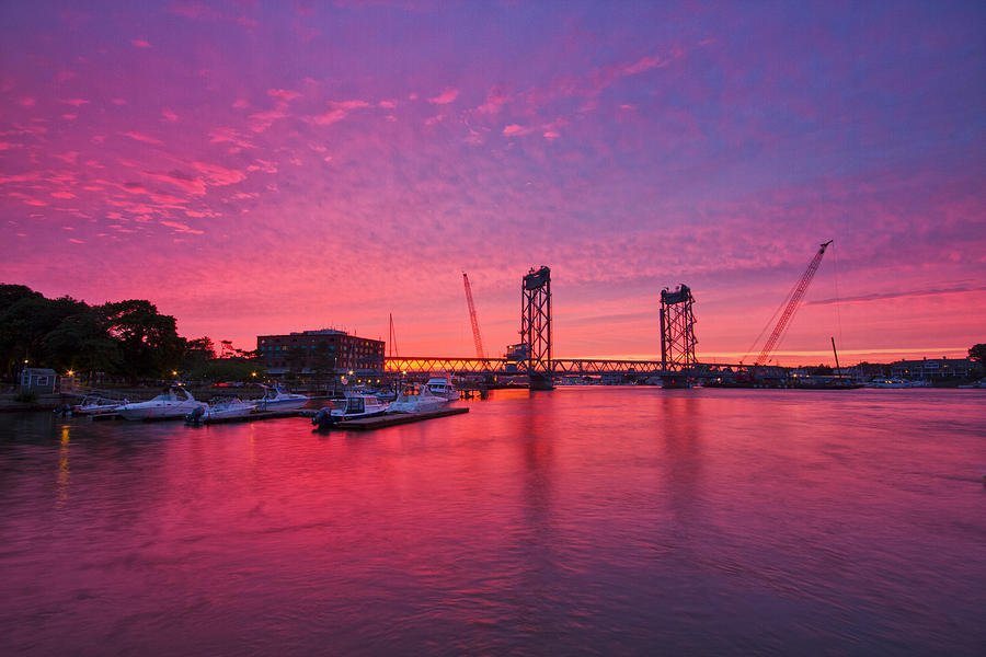 Memorial Bridge Sunset Photograph by Robert Clifford
