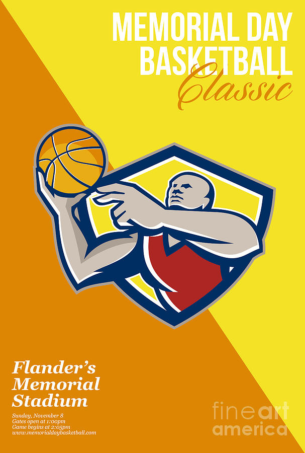 Memorial Day Basketball Classic Poster Digital Art