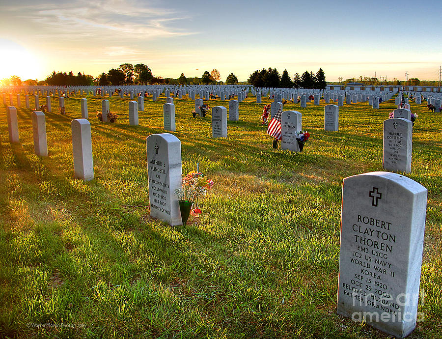 Memorial Day Fort Snelling National Cemetery Photograph by Wayne Moran
