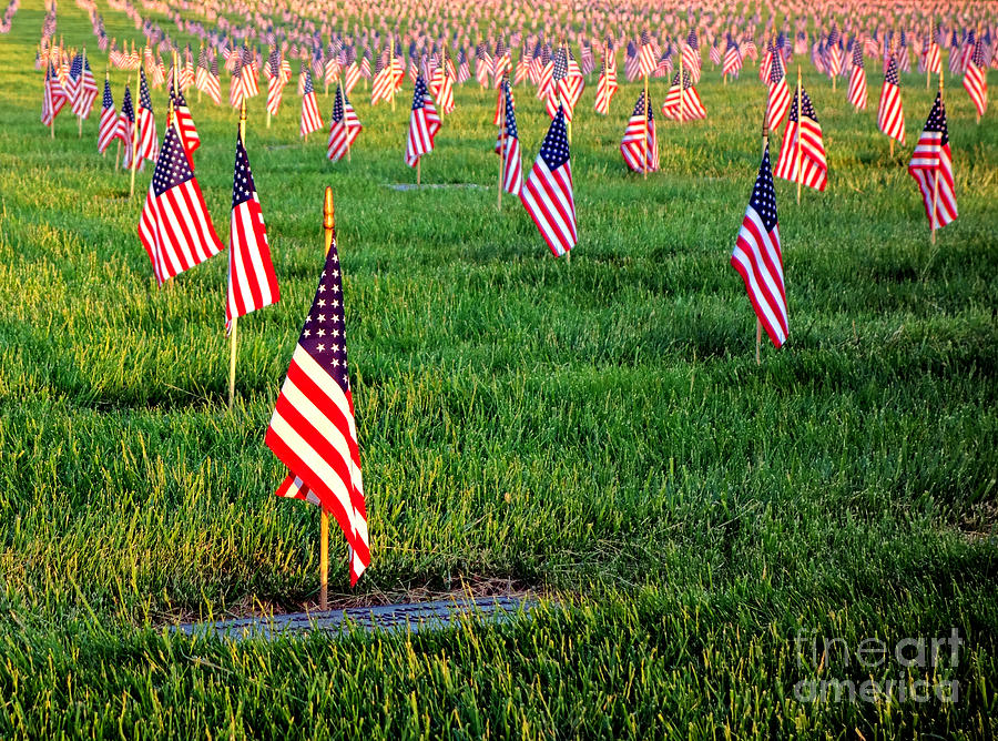 Flag Photograph - Memorial Day by Olivier Le Queinec