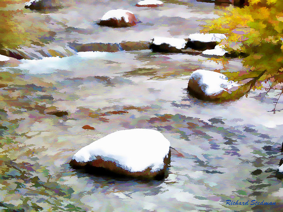 Rocky Mountain Stream Digital Art by Richard Stedman