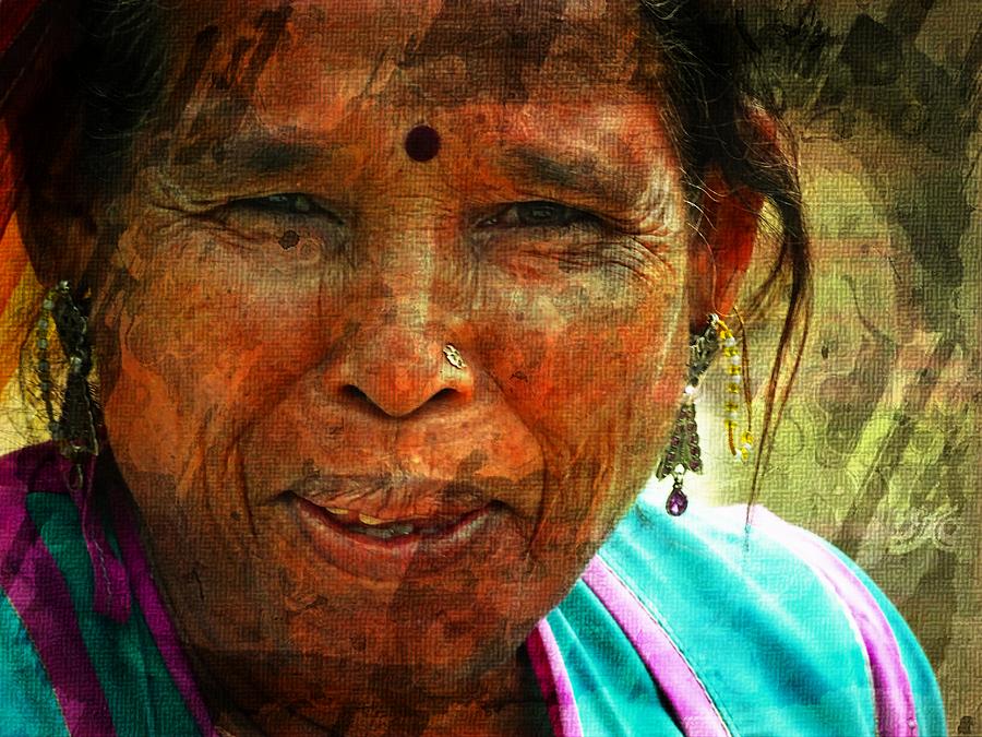 Memories Nostalgia - Woman Portrait Rajasthani India Udaipur Photograph by Sue Jacobi