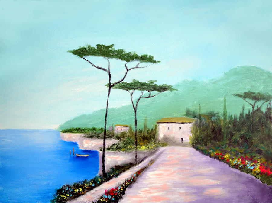 Flower Painting - Memories  Of Lake Como by Larry Cirigliano