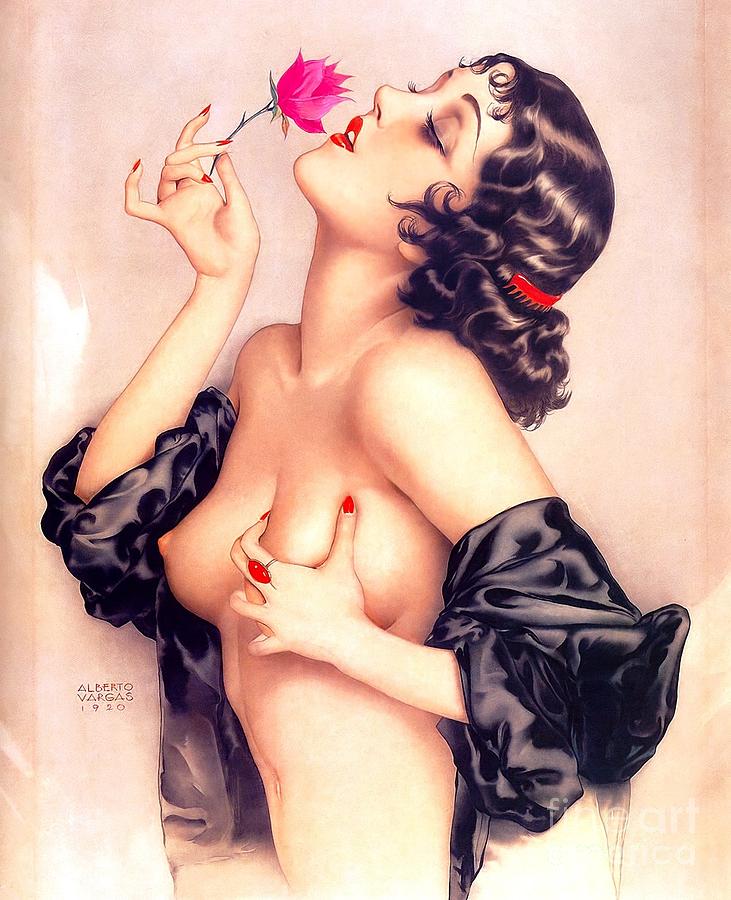Pin-up Painting - Memories of Olive by Roberto Prusso