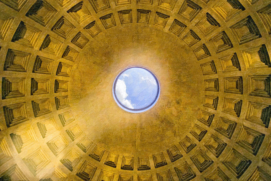 Memories Of Rome - Oculus Of The Pantheon Photograph by Mark Tisdale