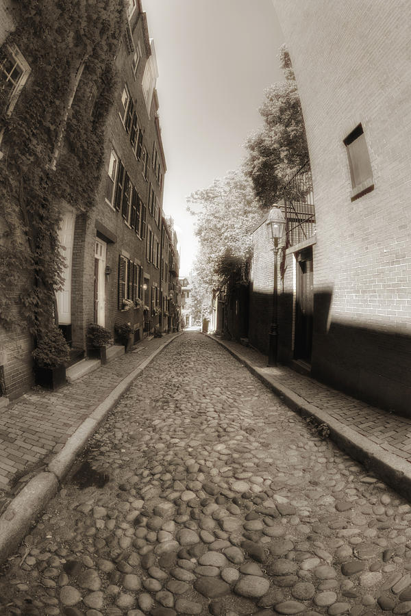 Boston Photograph - Memories on Acorn Street by Joann Vitali