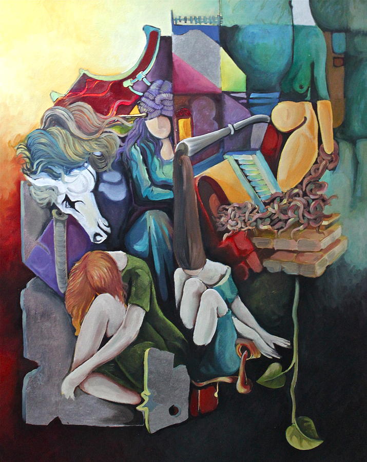 Surrealism Painting - Memory by Assem Omar Khalil