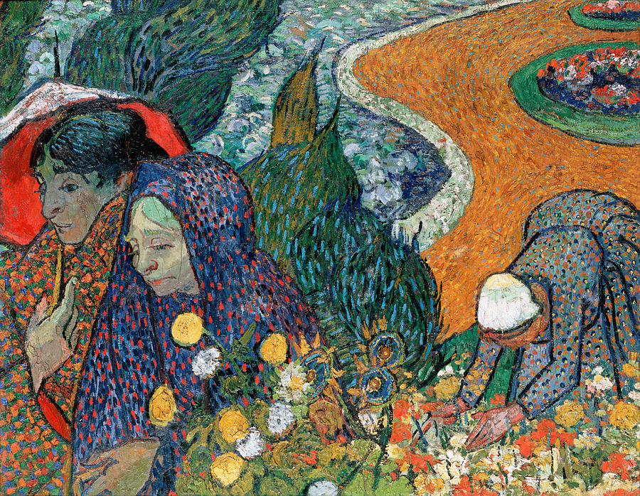 Memory of the Garden at Etten. Ladies of Arles Painting by Vincent van Gogh