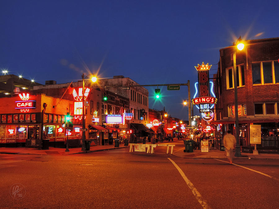 Memphis - Beale St. Twilight 001 Photograph by Lance Vaughn