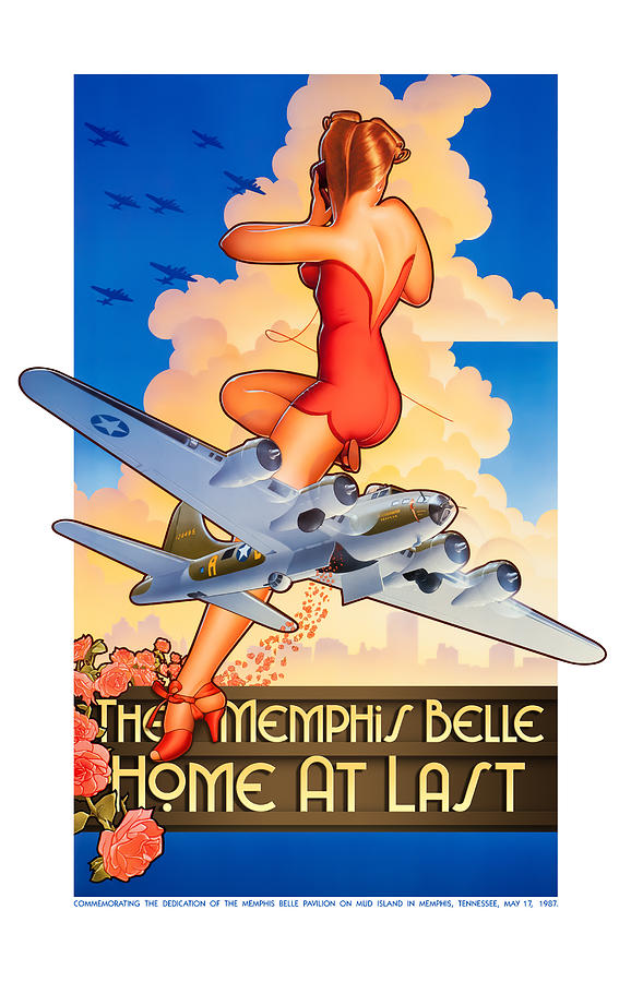 Vintage Painting - Memphis Belle Poster by Danny Smythe