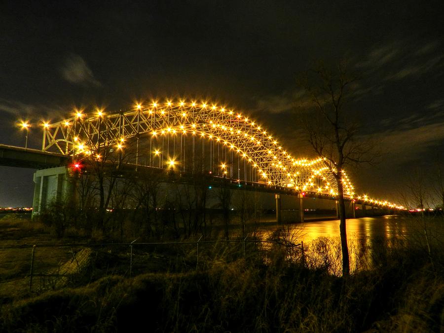 Memphis - Hernando de Soto Bridge 003 Photograph by Lance Vaughn