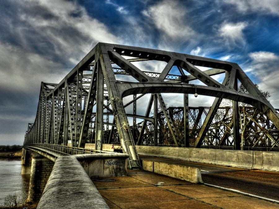 Memphis - Memphis and Arkansas Bridge 002 Photograph by Lance Vaughn