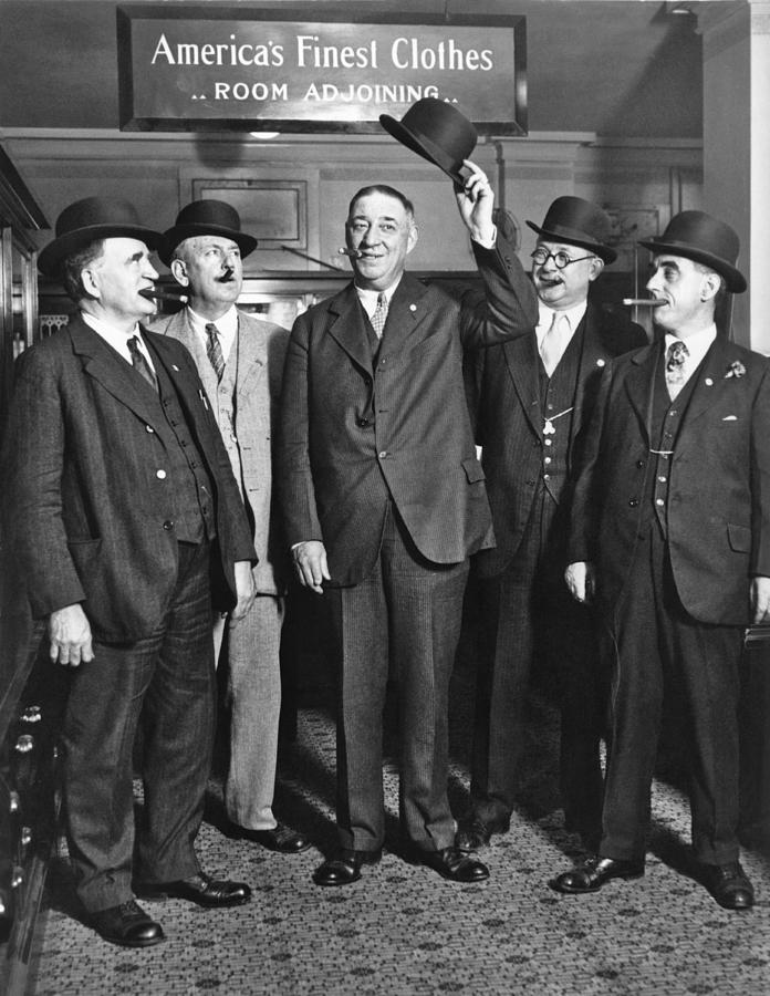 Men, Hats, And Cigars Photograph by Underwood Archives