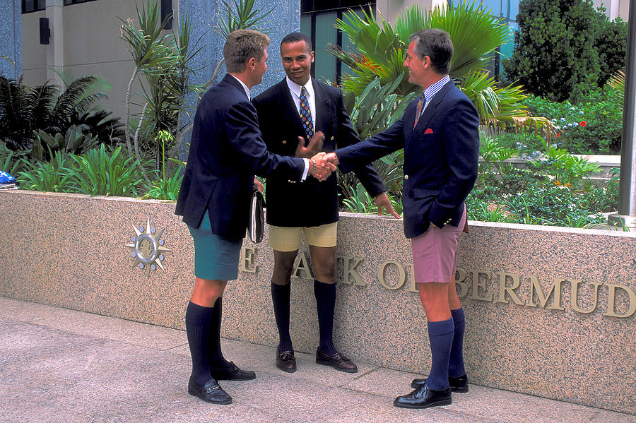Men in Bermuda Shorts by Carl Purcell