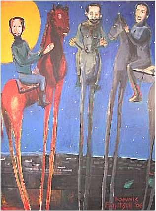Figurative Painting - Men On High Horses by Dominic Fetherston Figurative Painting - Men On High Horses by Dominic Fetherston