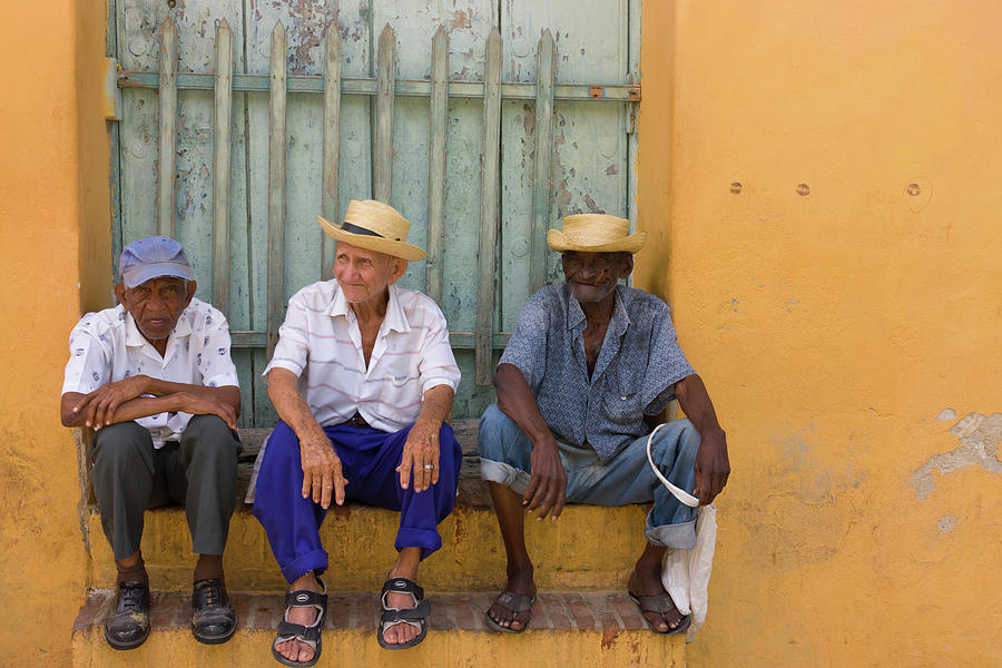 Central America Photograph - Men On The Street, Trinidad, Cuba by Keren Su