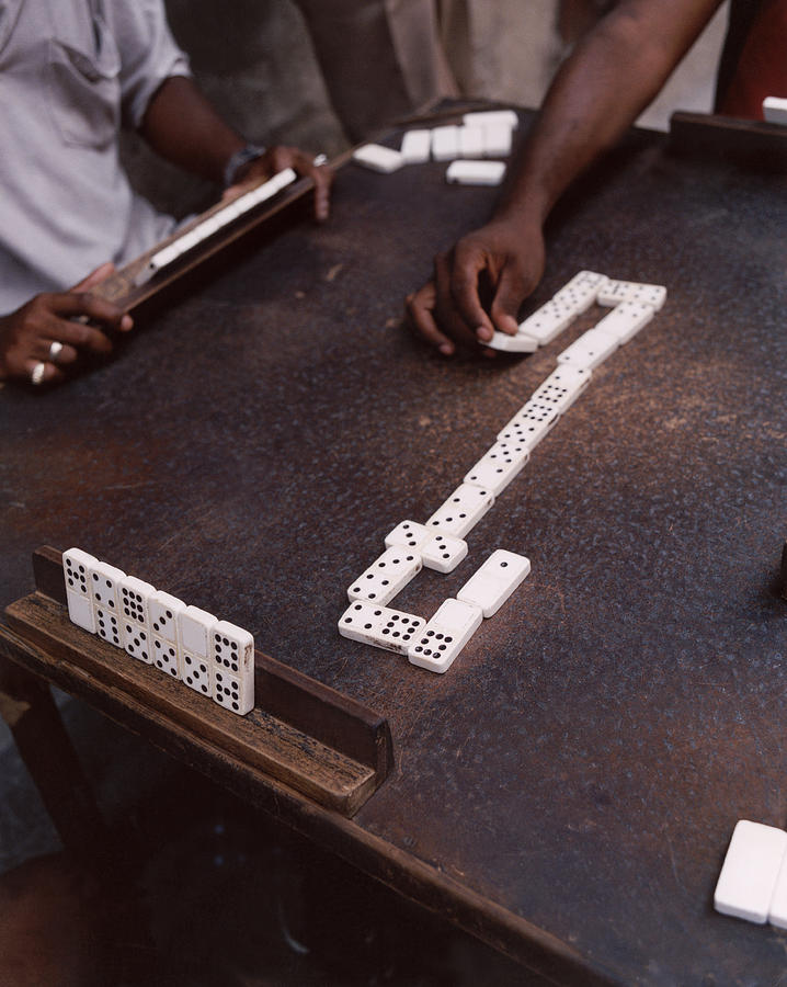 Men Playing Dominos Photograph by Julien Capmeil