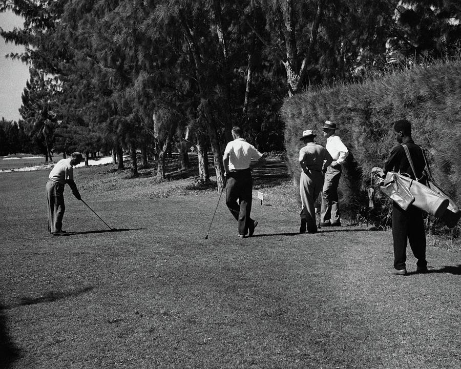 Men Playing Golf At The Jupiter Island Club Photograph by Serge Balkin