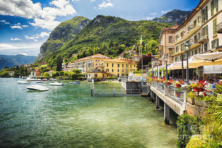 Architecture Photograph - Menaggio Scenic on Lake Como by George Oze