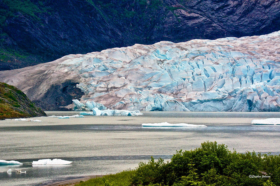 Mendenhall Glacier Near Juneau Photograph by Stephen Johnson