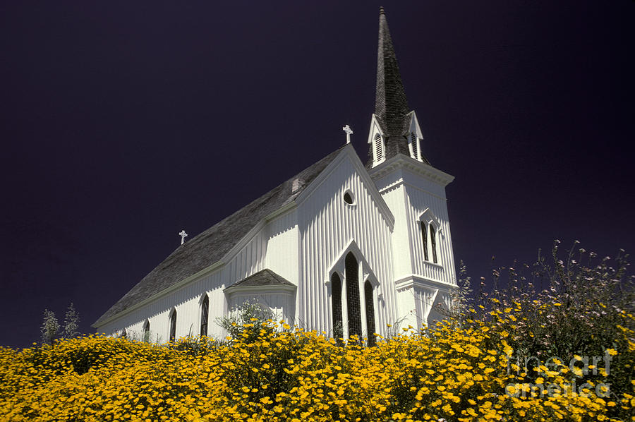 Mendocino Presbyterian Church Photograph by Ron Sanford