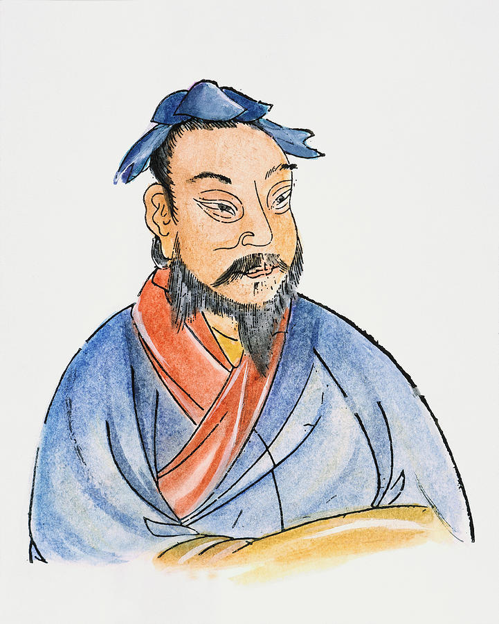 Portrait Drawing - Meng-tzu (c371-c289 B by Granger