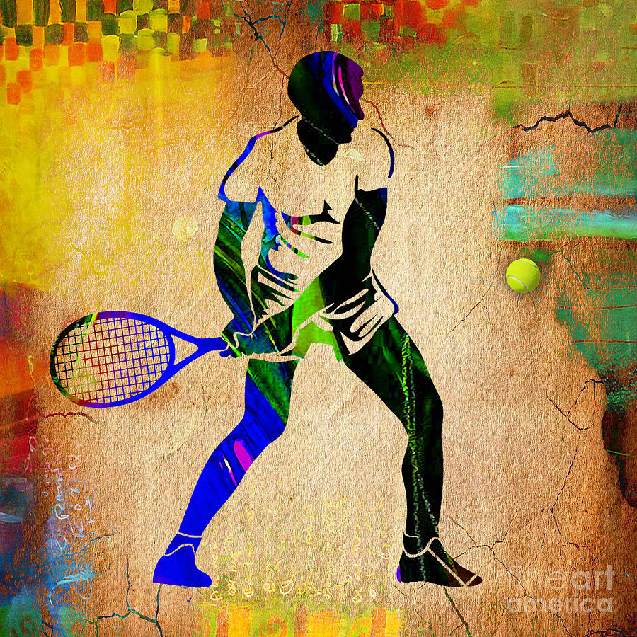 Mens Tennis Painting Mixed Media by Marvin Blaine