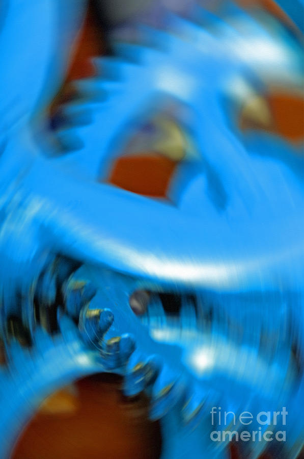 Abstract Photograph - Mental Blue Print by Gwyn Newcombe