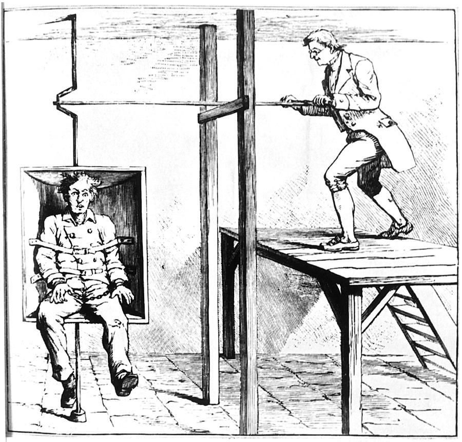 Mental Illness Photograph - Mental Patient Being Treated In A Gyrating Chair by Science Photo Library