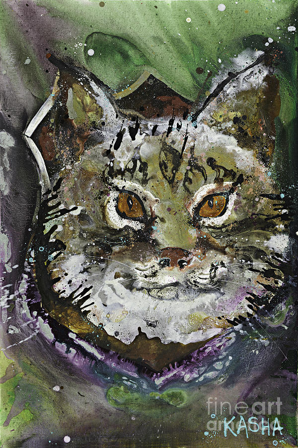 Wildlife Painting - Meow.Bob by Kasha Ritter
