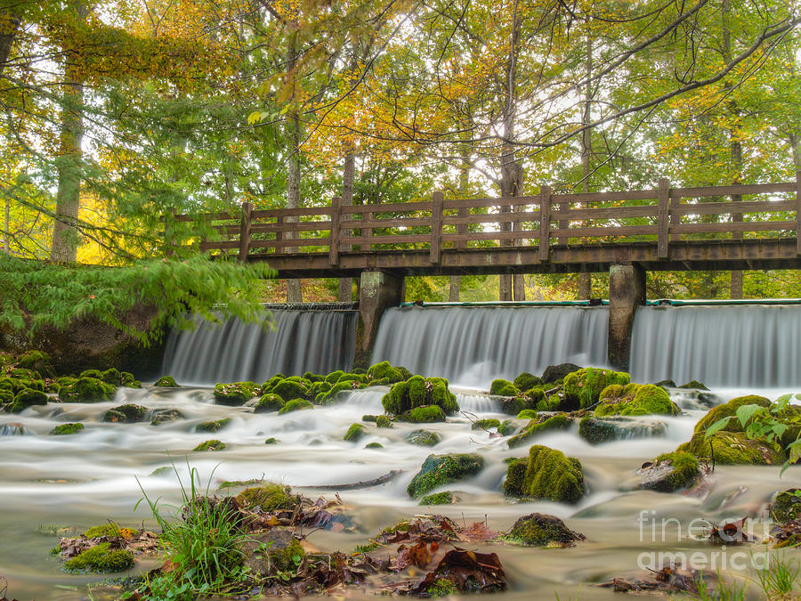 Fall Photograph - Meramec Spring Waterfall by Shannon Beck-Coatney