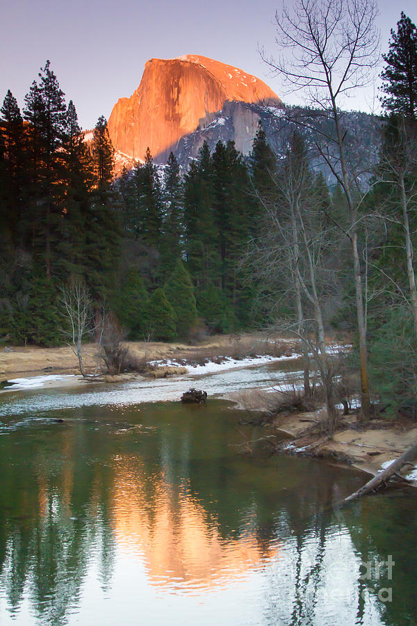 Merced and Half Dome Sunset Photograph by Dan Hartford