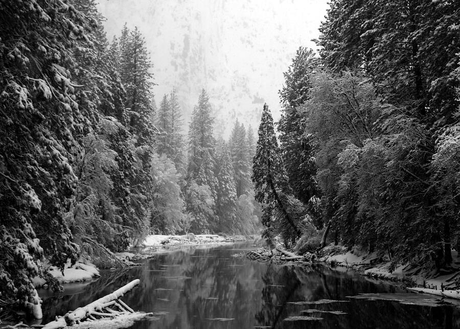 Merced River Winter Photograph by Bill Gallagher