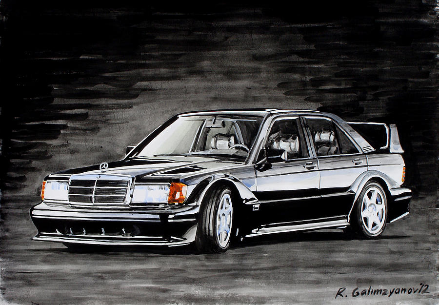 Car Painting - Mercedes 190 Evolution II by Rimzil Galimzyanov