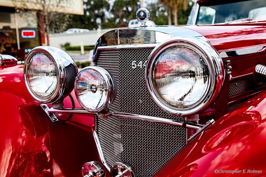 Mercedes 544K Grille Photograph by Christopher Holmes